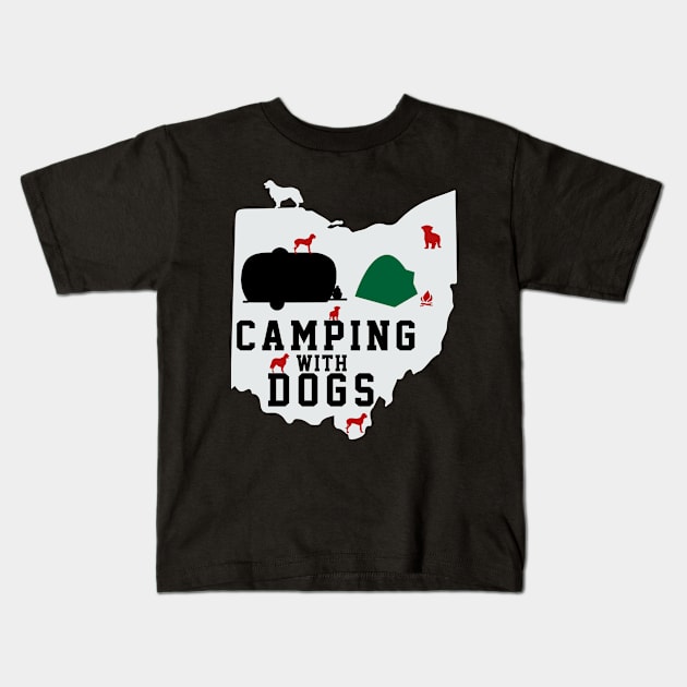 Camping With Dogs In Ohio , Birthplace Of Aviation Kids T-Shirt by soufyane